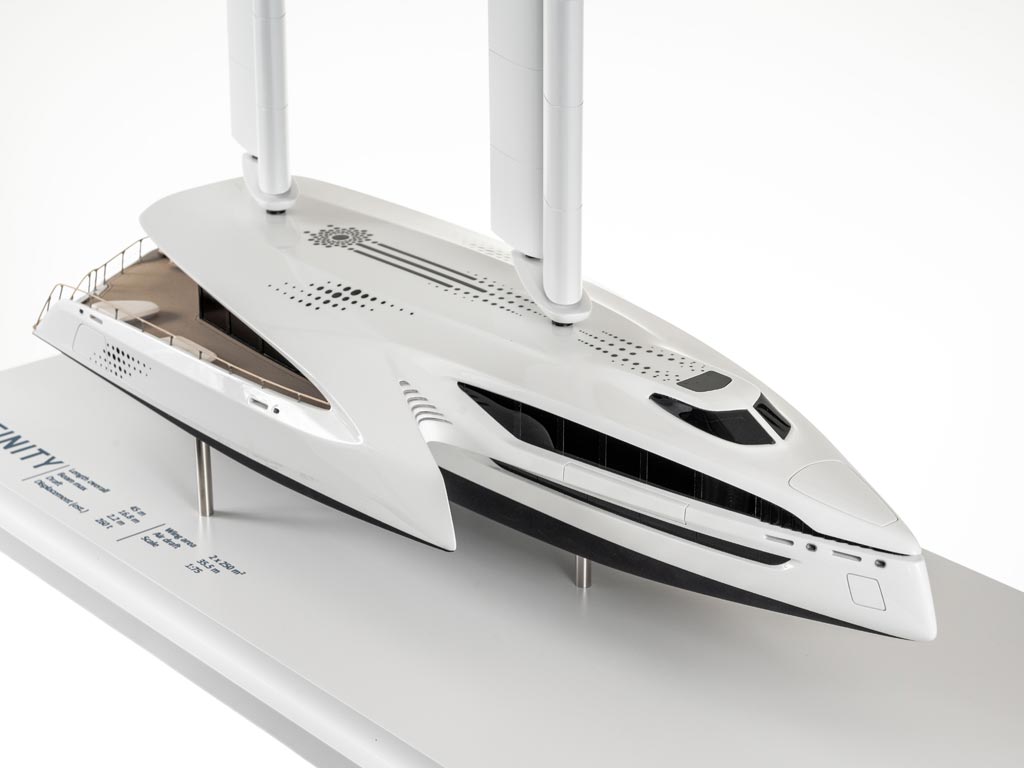 Maquette bateau eco responsable SEAFFINITY by VPLP Design